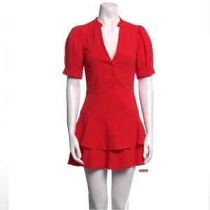 Alice + Olivia Red Romper Dress